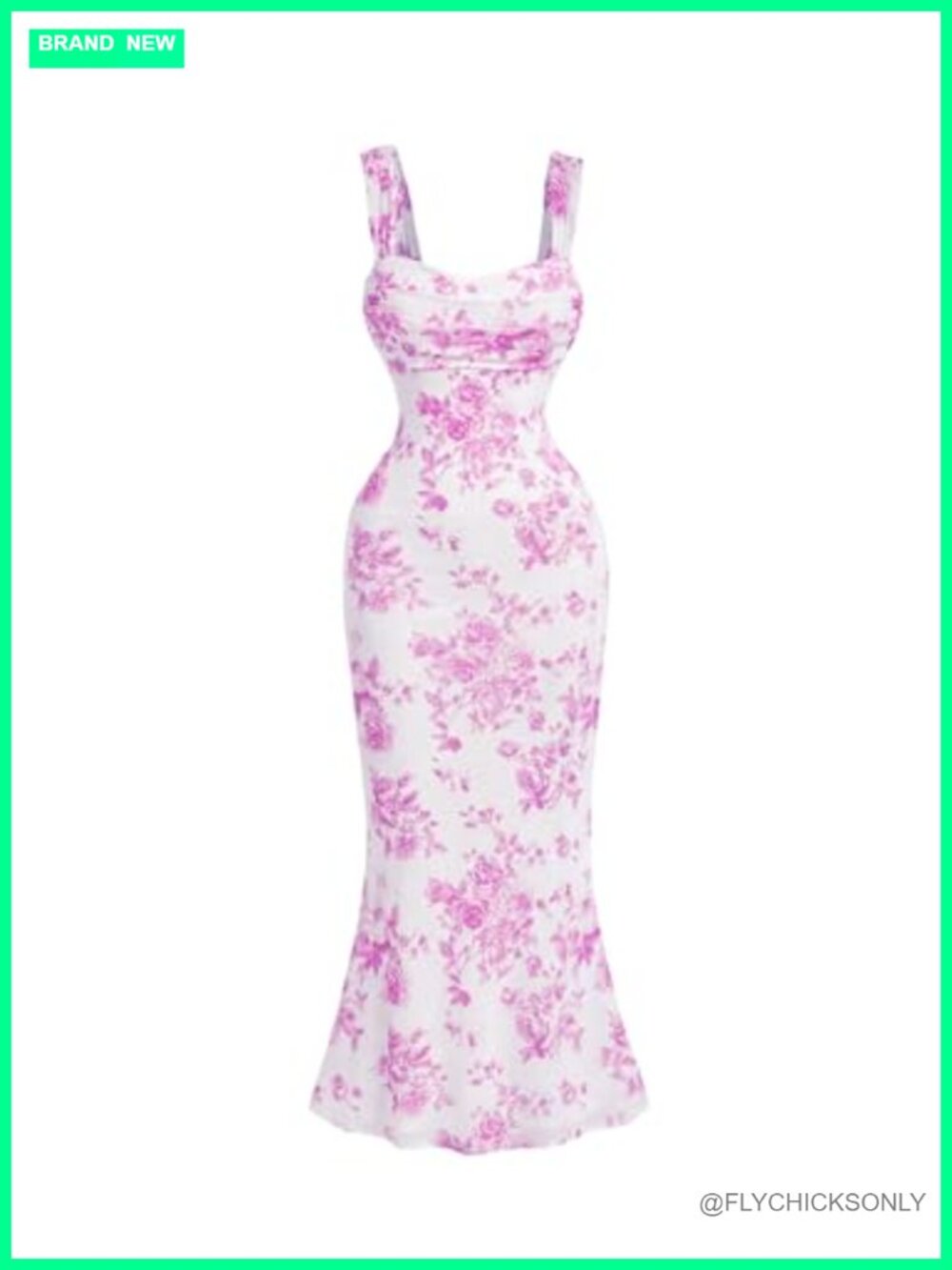 Floral Lace Midi Dress Ruched Sleeveless Cocktail Dress